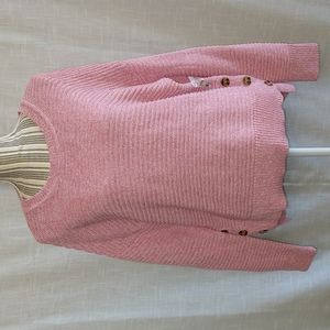 Joie Pink Ribbed Knit Pull-On Sweater Lighweight Size Large